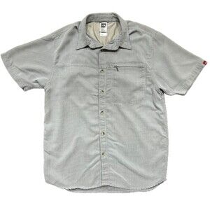 The North Face Outdoors Hiking Gray Vintage Button Down Shirt Men's Size Medium
